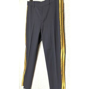 Ralph Lauren Black Label Womens Pants 4 Gold Side Stripes Virgin Wool USA Made
